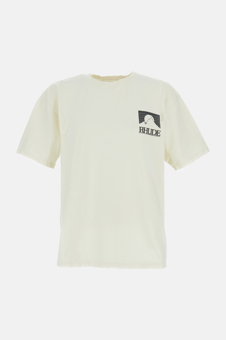 White Crewneck Graphic T-Shirt
