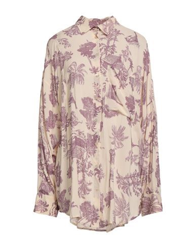 Woman Shirt Beige Size 4 Viscose