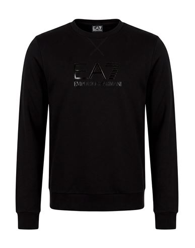 Woman Sweatshirt Black Size L Cotton, Elastane
