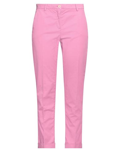 Woman Pants Pink Size 2 Cotton, Linen, Elastane
