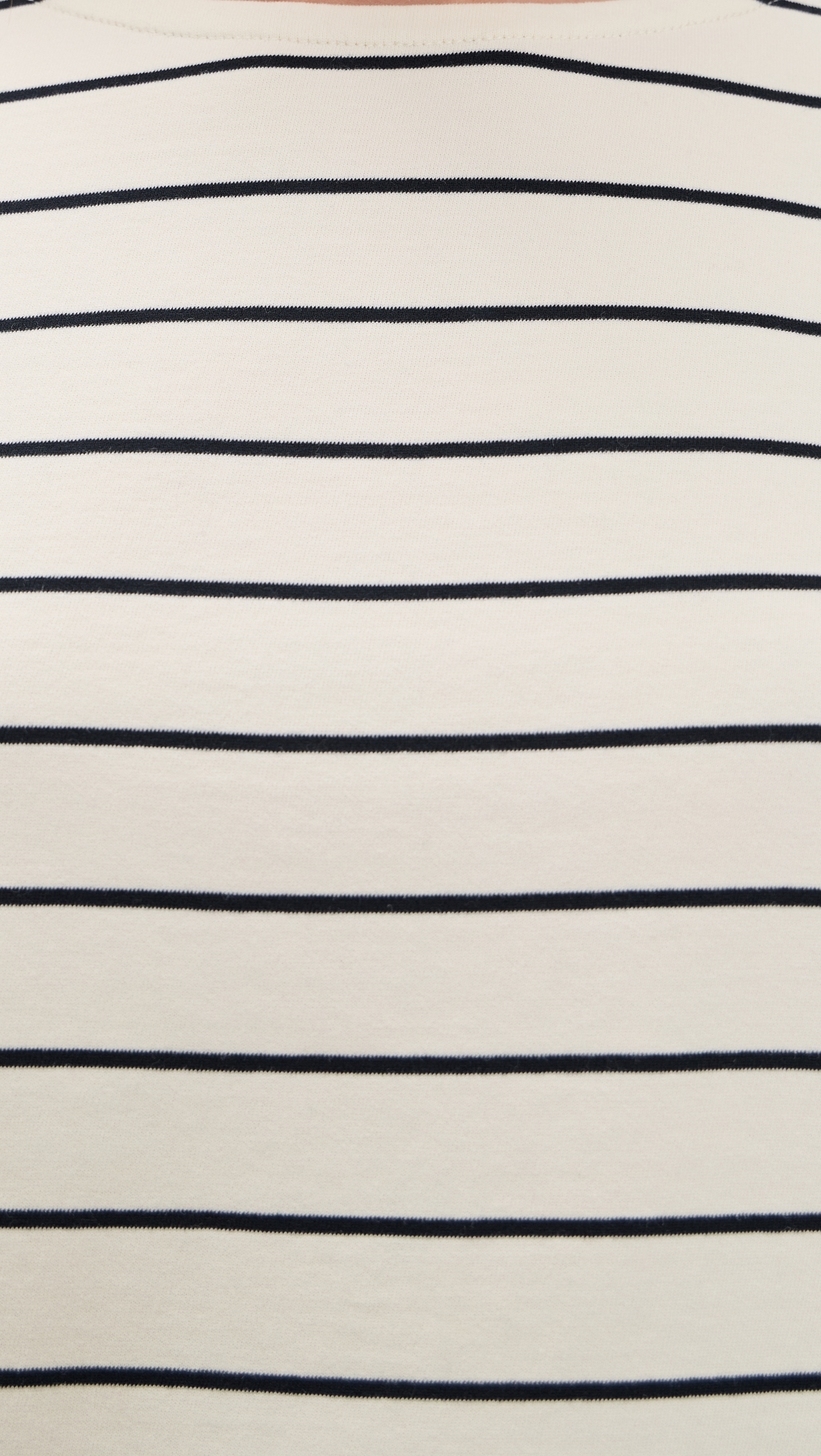 Luxe Sueded Mariner Tee Black/White Stripe
