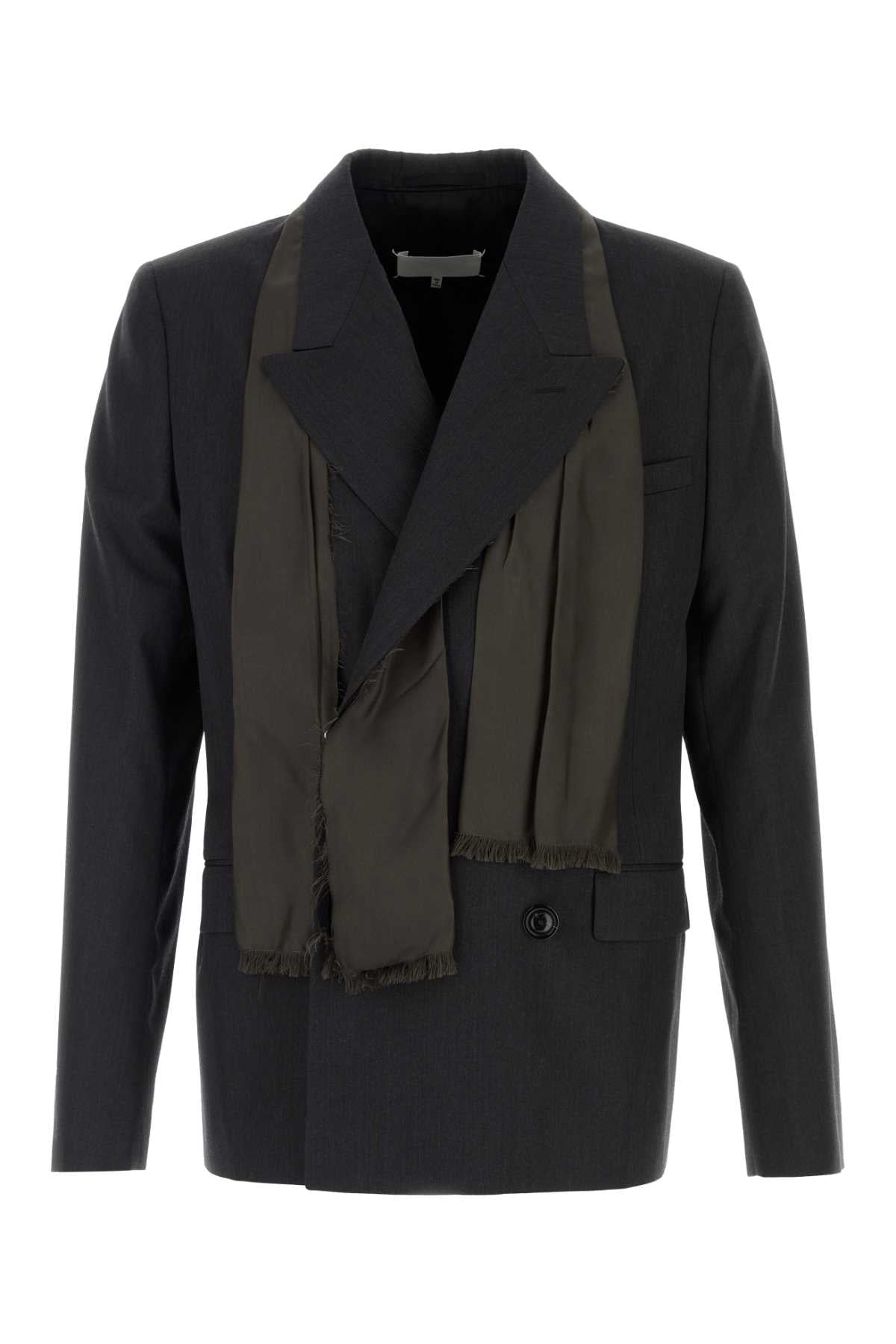 Virgin Wool Blazer — Gray