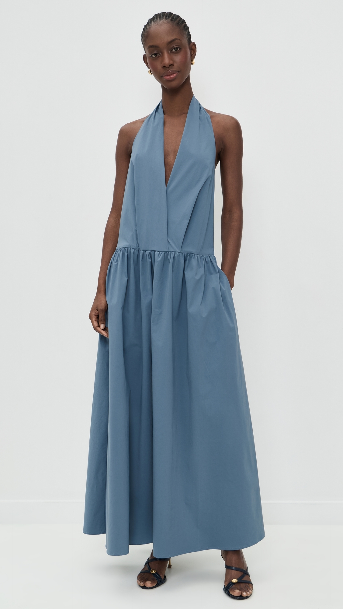 Dante Maxi Dress Steel Blue
