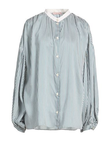 Woman Shirt Emerald green Size 6 Viscose, Silk