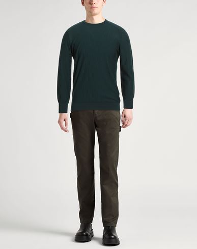 Roberto Collina Man Sweater Dark green Size 38 Merino Wool