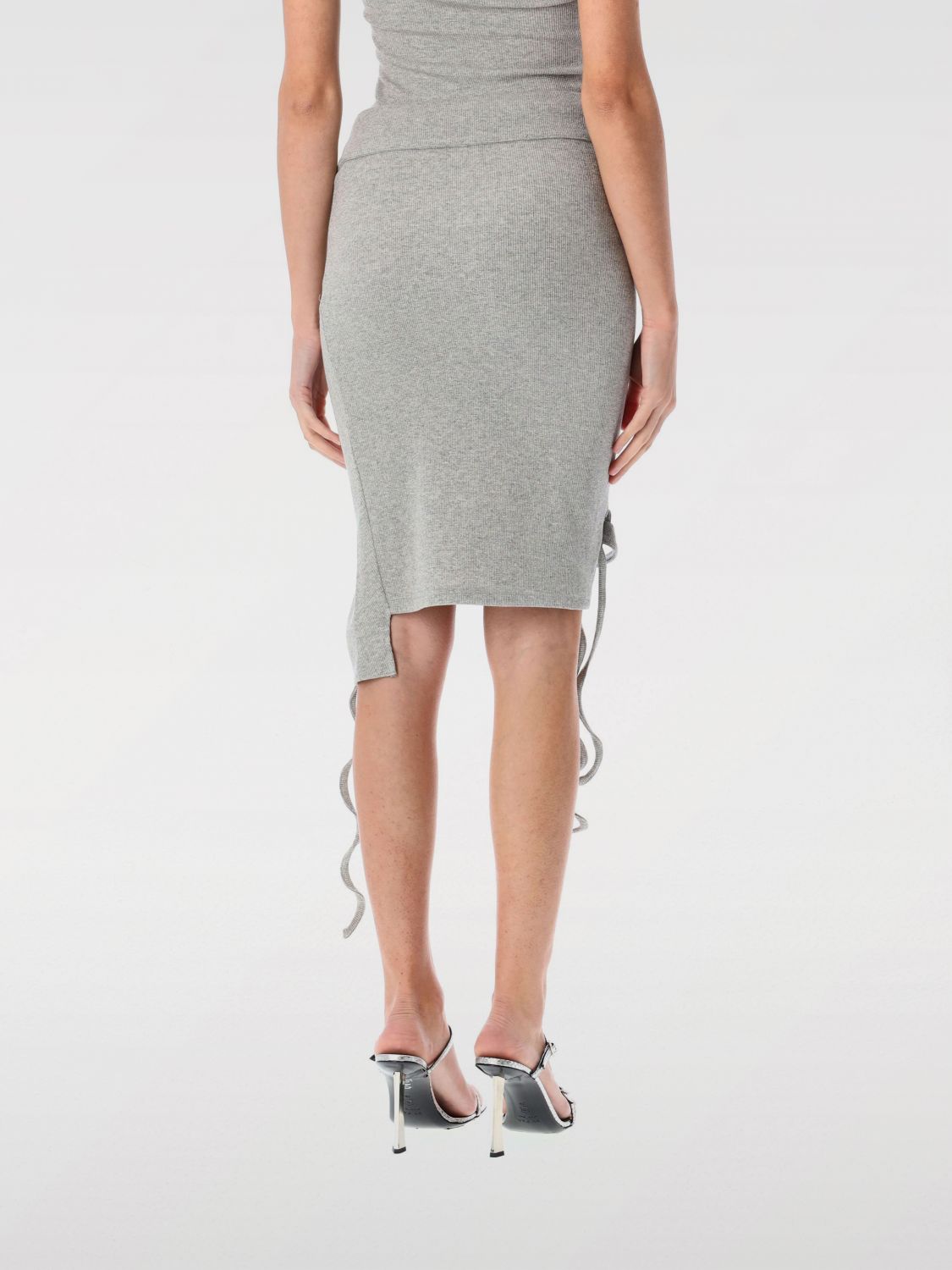 Ribbed mini skirt - Grey