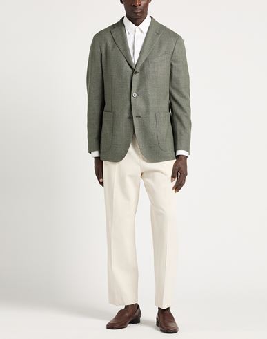 Man Blazer Green Size 36 Virgin Wool