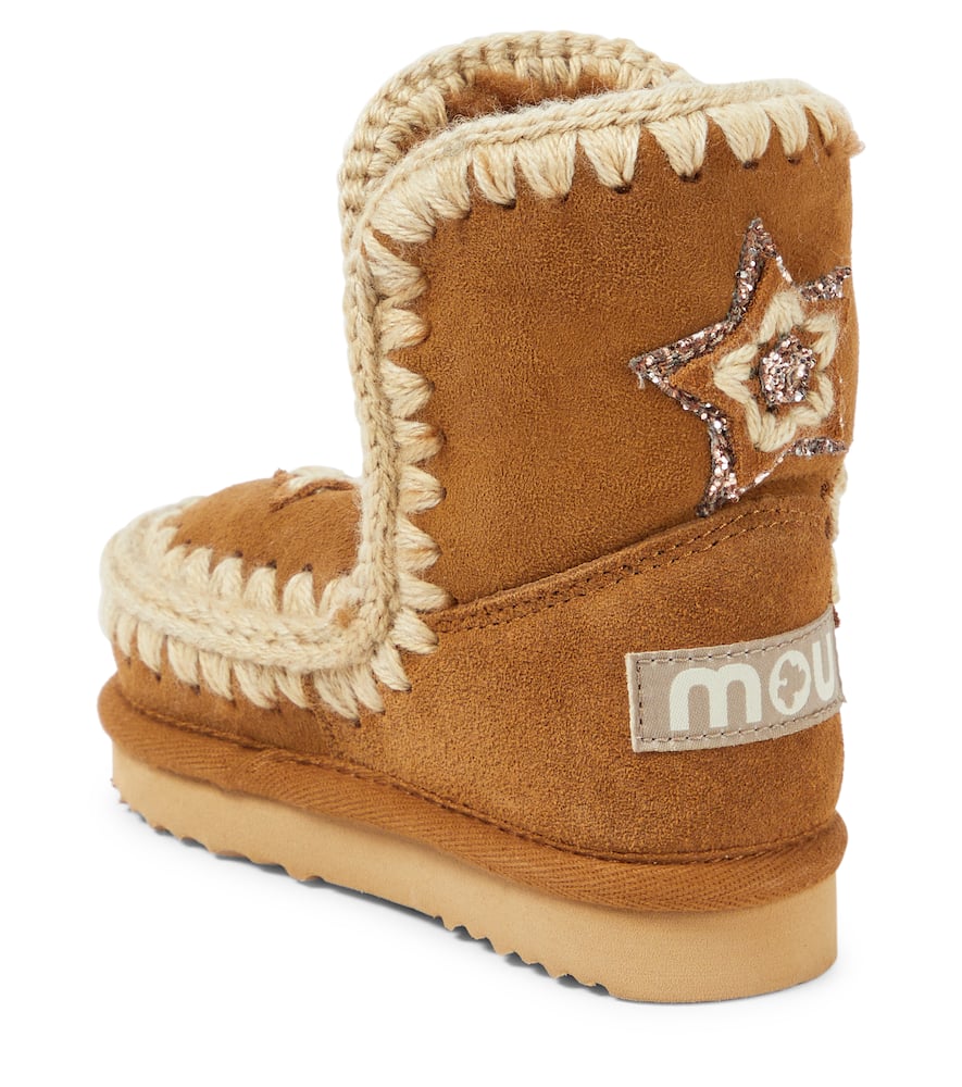 Mou Kids Shearling suede ankle boots