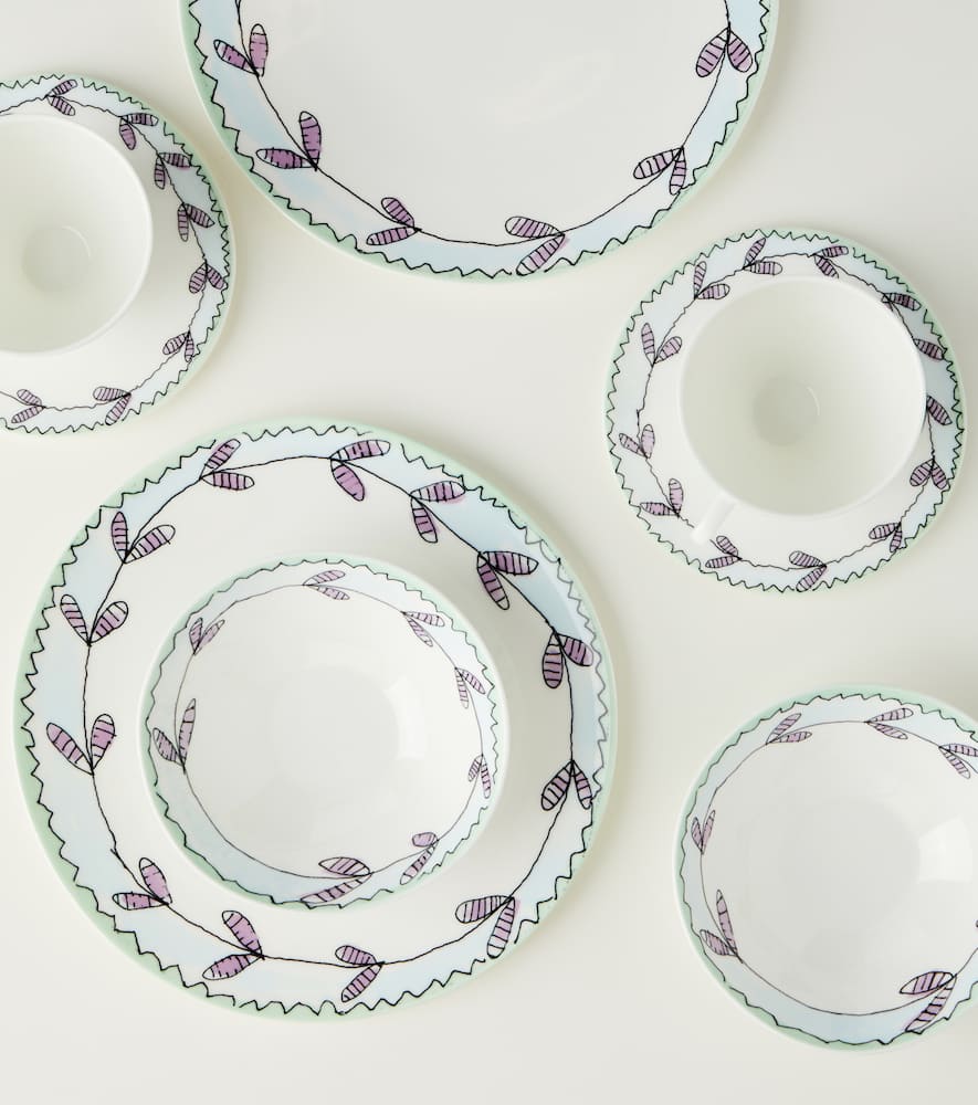 Blossom Milk porcelain breakfast set