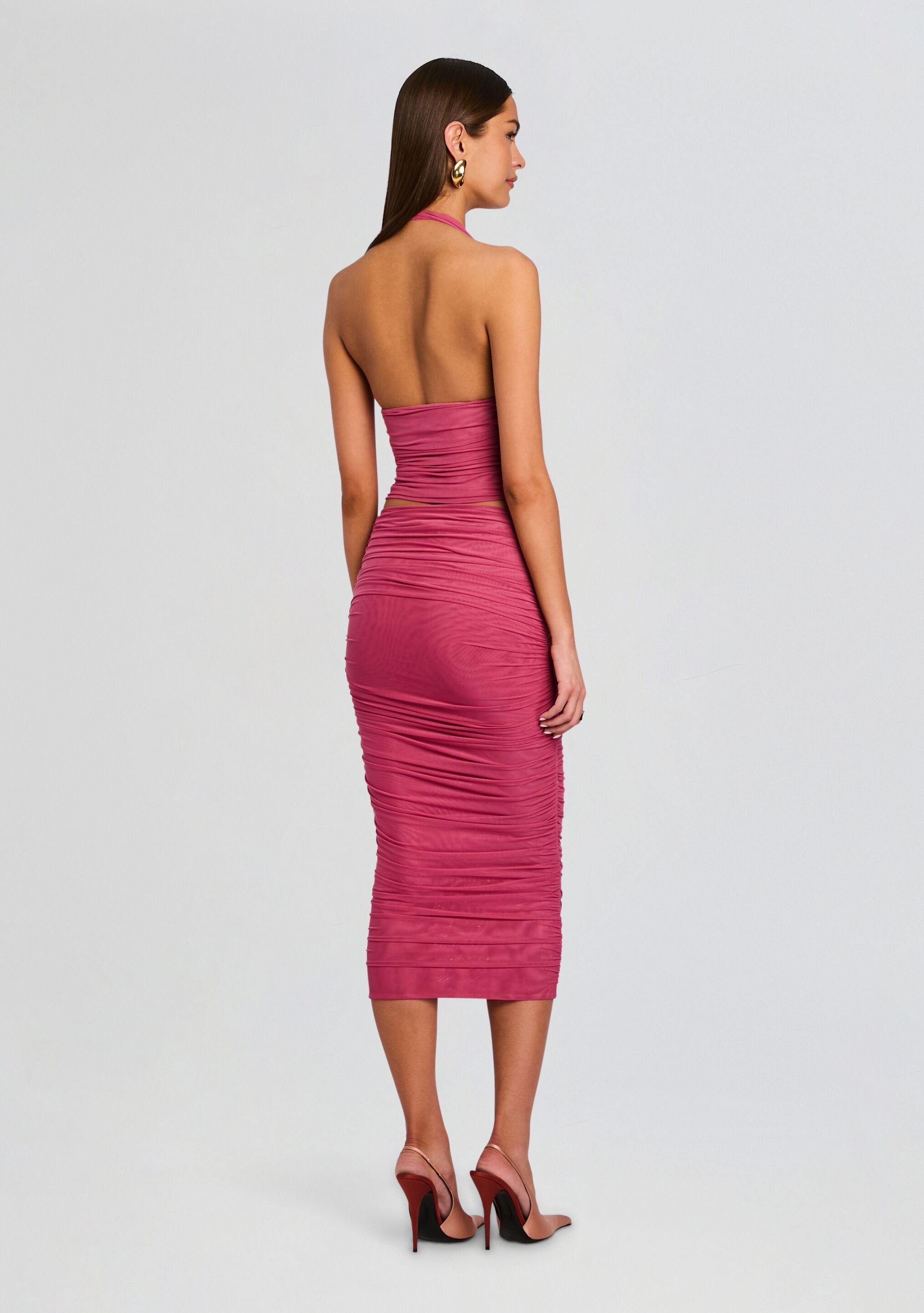 Pia Mesh Midi Skirt