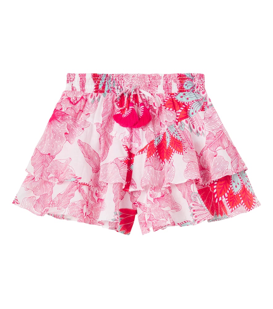 Thalia ruffled cotton shorts