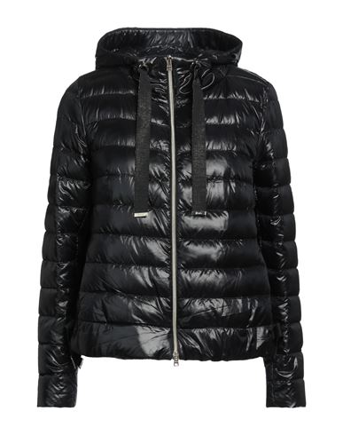 Woman Puffer Black Size 16 Polyamide, Polyester, Cotton, Viscose, Metallic fiber
