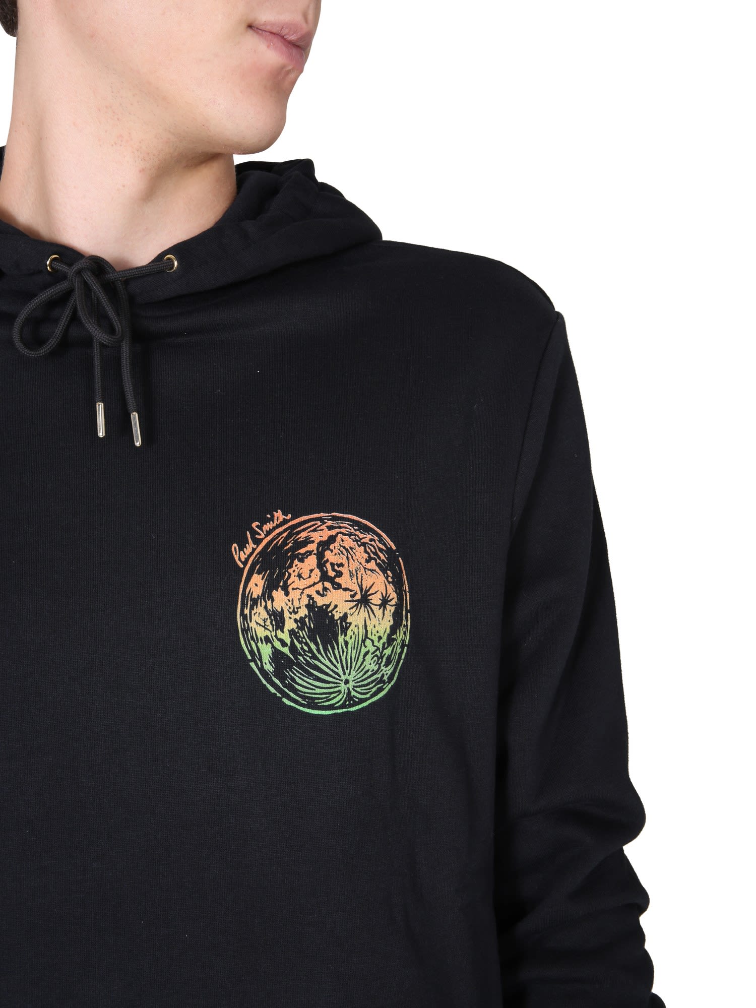 Logo print drawstring hoodie