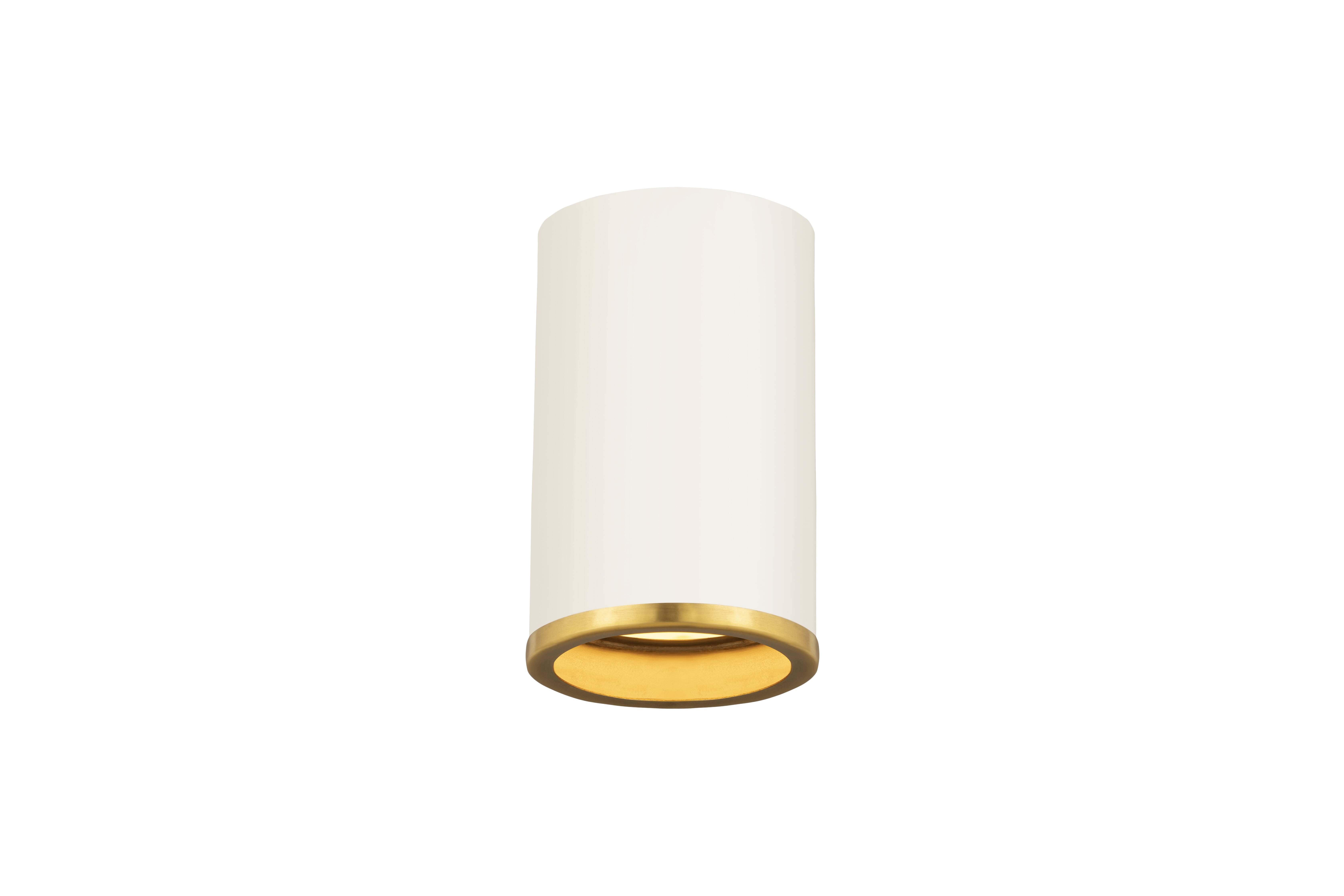 Arlo 1-Light Flush Mount Ceiling Light In Matte White With Rubbed Bra