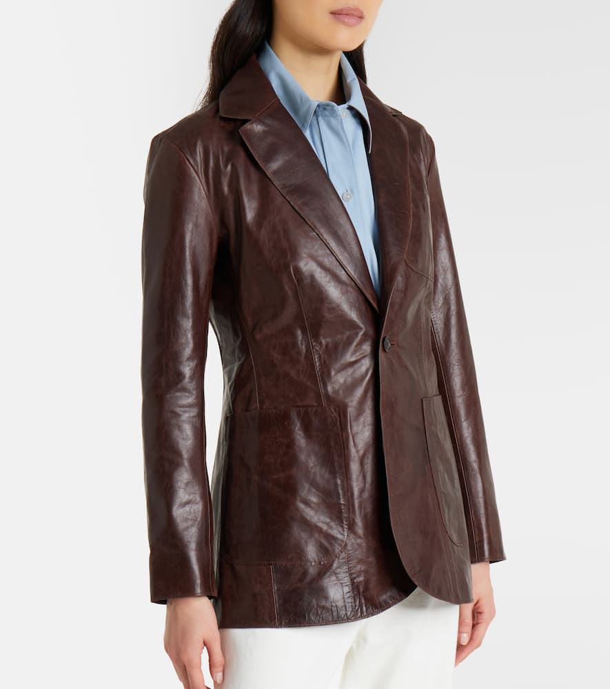 Leather blazer