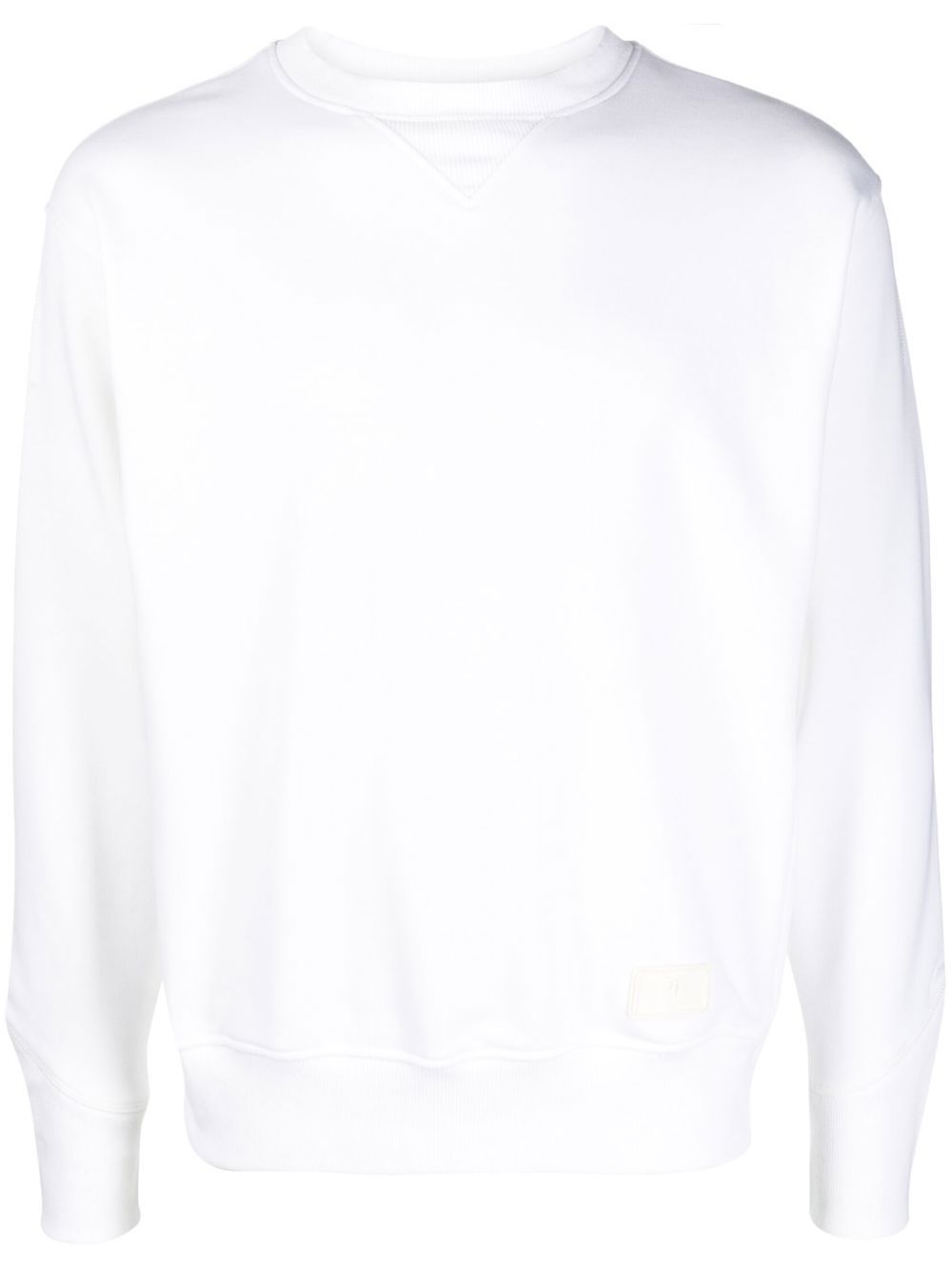 Crewneck cotton-blend sweatshirt - White