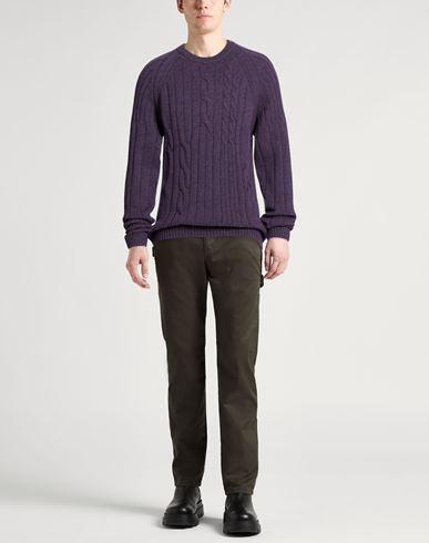 Man Sweater Mauve Size S Merino Wool