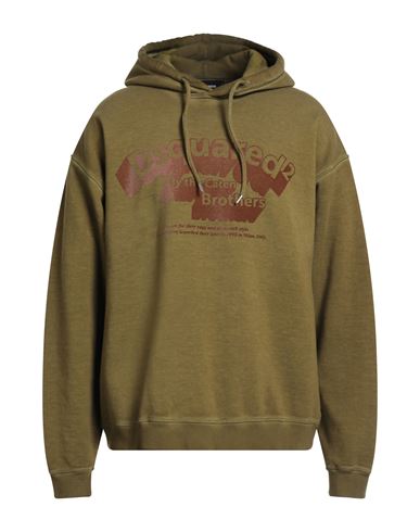 Man Sweatshirt Military green Size L Cotton