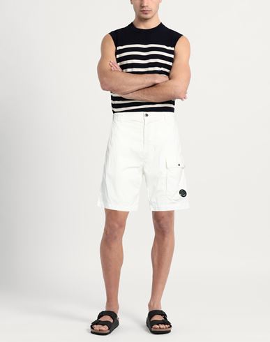 C. p. Company Man Shorts & Bermuda Shorts White Size 28 Cotton, Polyamide, Elastane