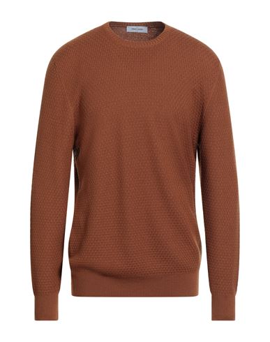 Man Sweater Tan Size 46 Virgin Wool