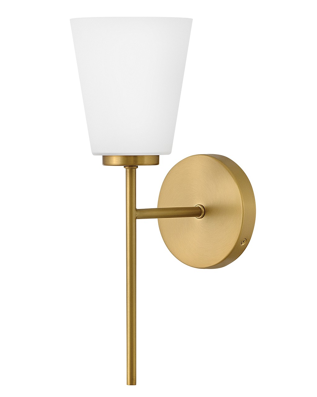 Lacquered Brass LED Bathroom Vanity Light from the Bri Collection