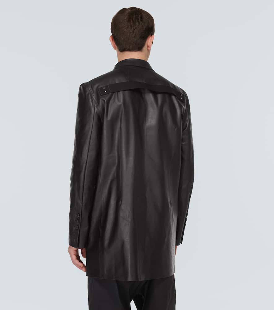 Lido single-breasted leather blazer
