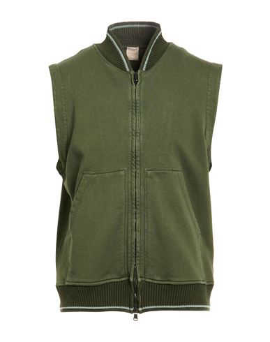 Man Vest Military green Size 36 Cotton