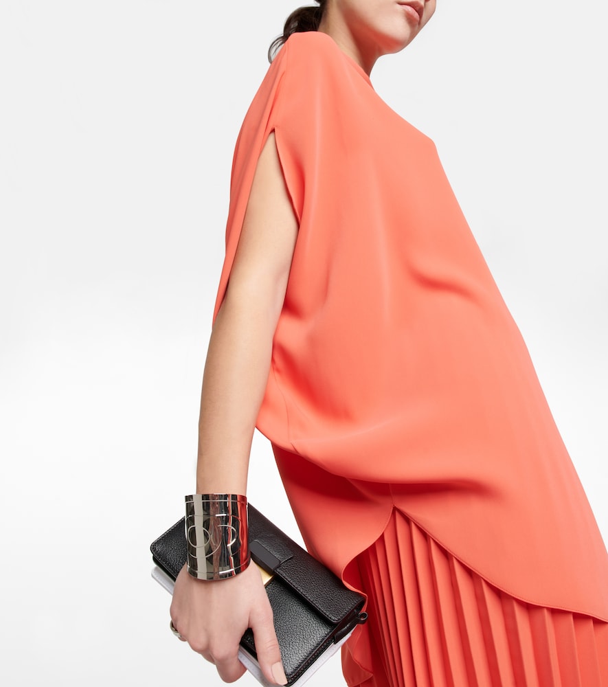 Draped satin top
