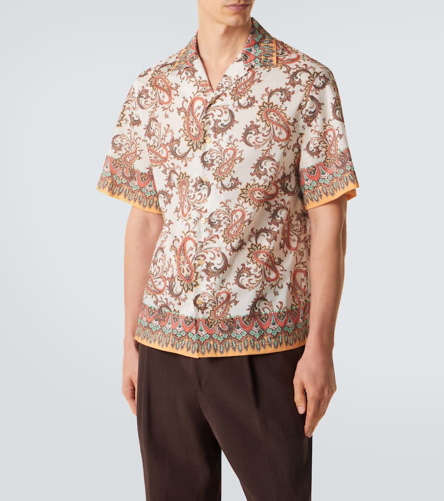Paisley cotton bowling shirt