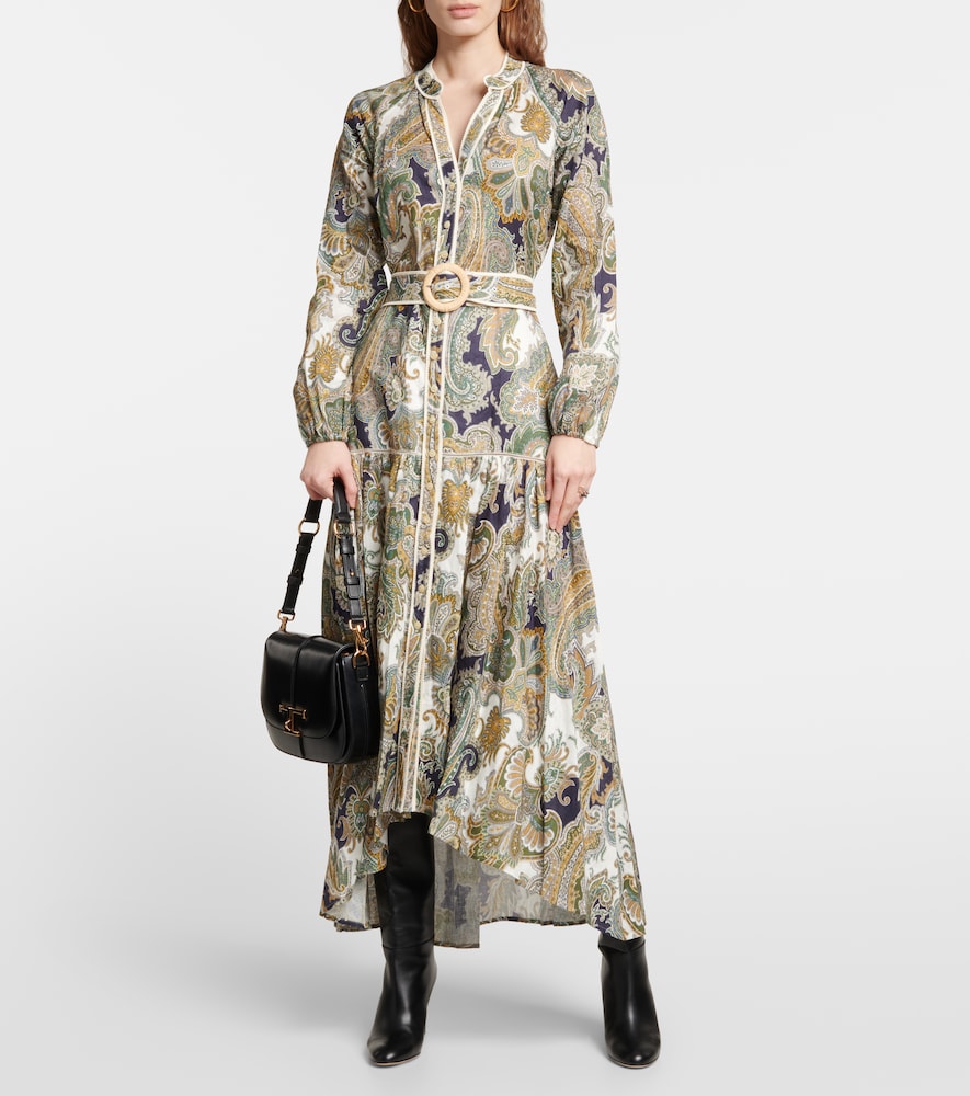 Veronica Beard Kadar printed linen midi dress