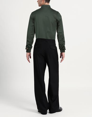 Roberto P Luxury Man Shirt Dark green Size L Cotton