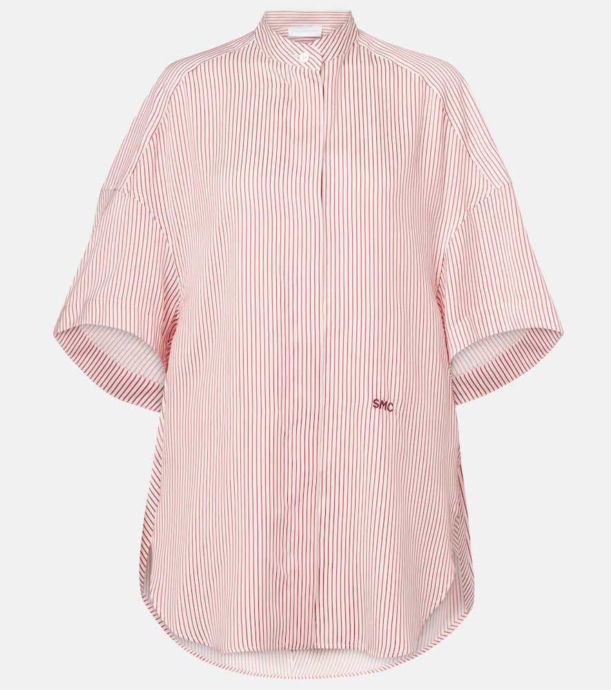 Pinstriped silk shirt