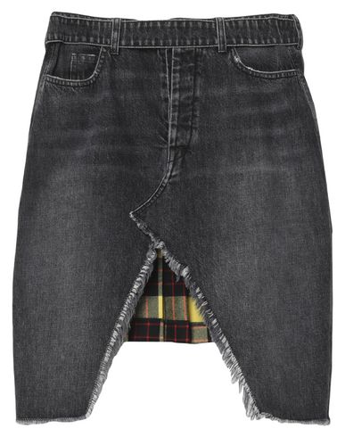 Ben Taverniti Unravel Project Woman Denim skirt Black Size 2 Cotton, Virgin Wool