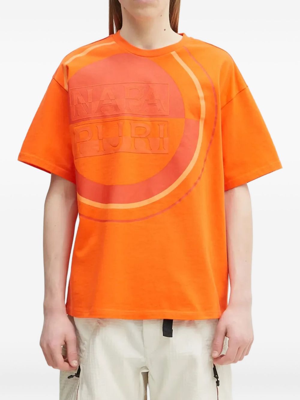 Napapijri logo-print T-shirt - Orange