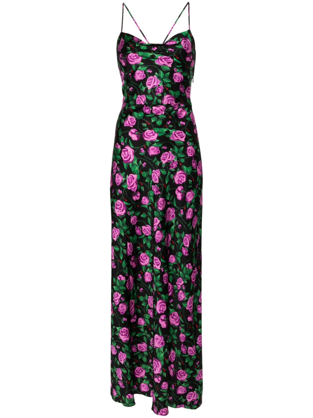 Floral maxi dress - Black