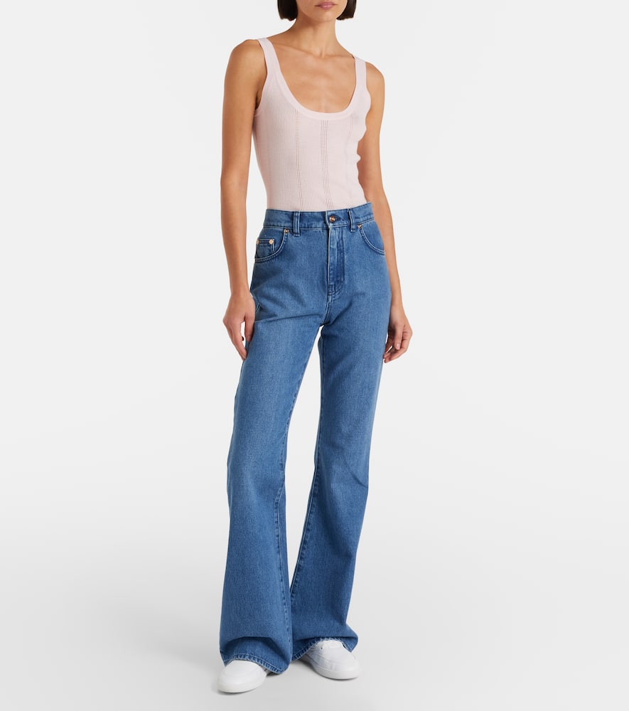 Lucy rib-knitted wool tank top