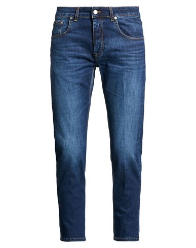 Man Jeans Blue Size 34 Cotton, Elastane