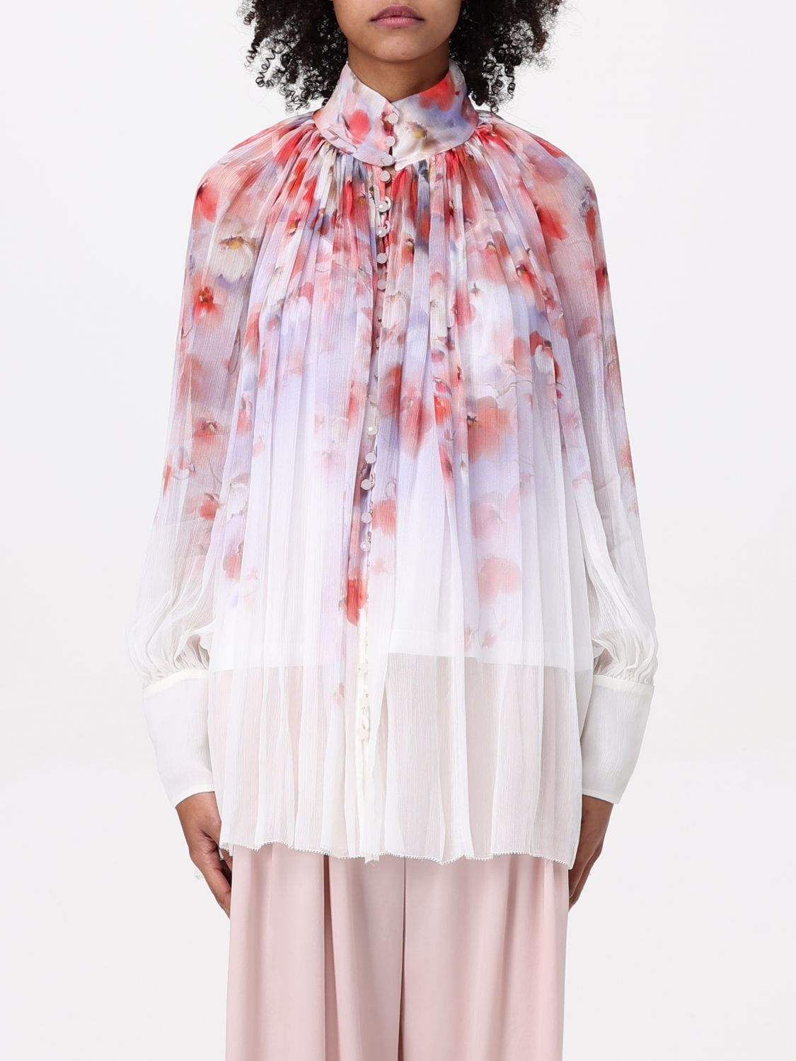 Crush smock blouse - Purple