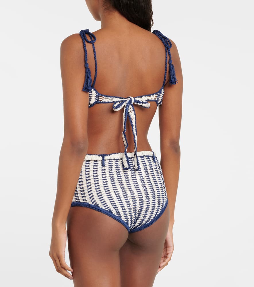 Crochet cotton bandeau bikini top