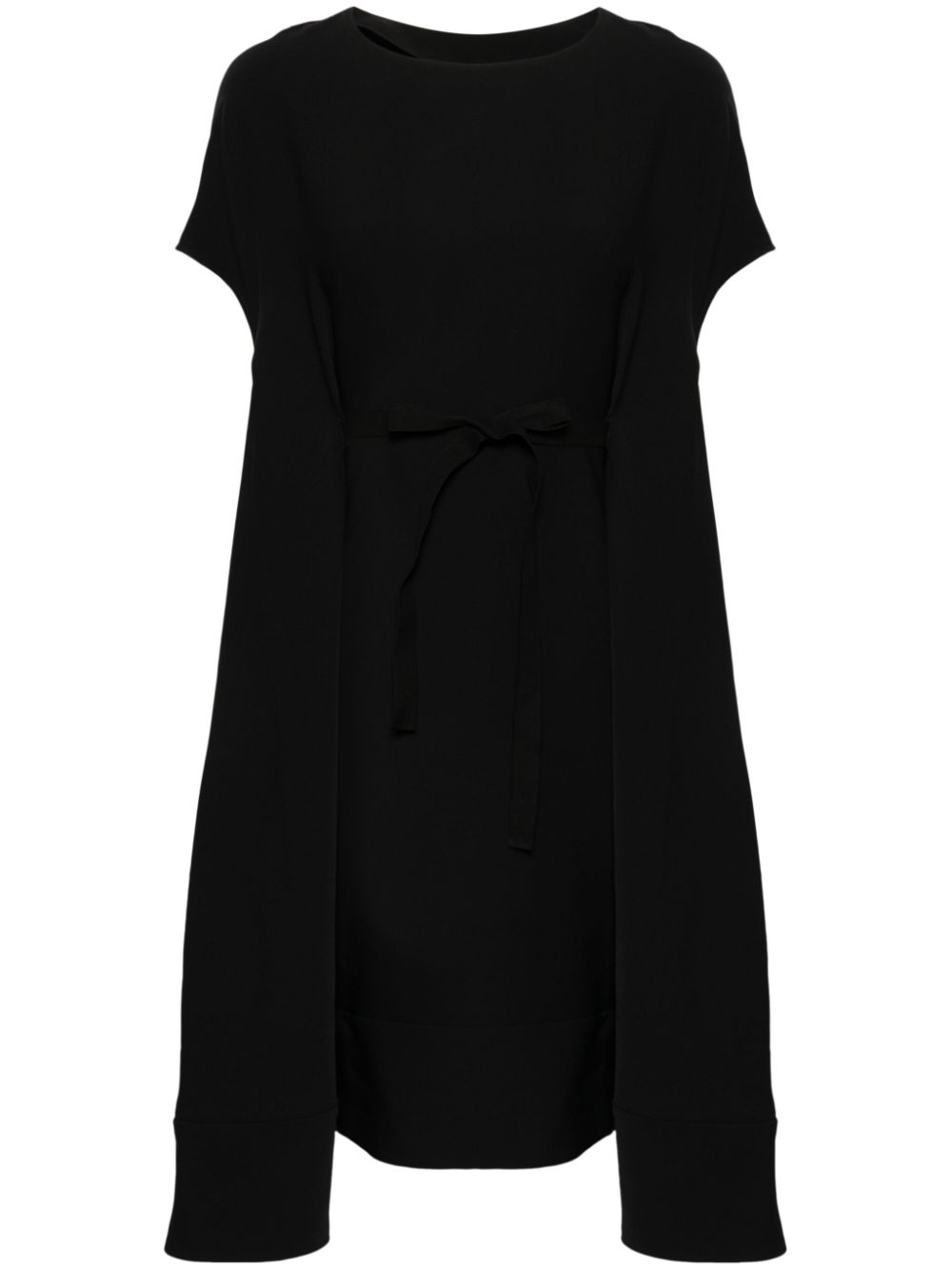 Tie-fastening dress - Black