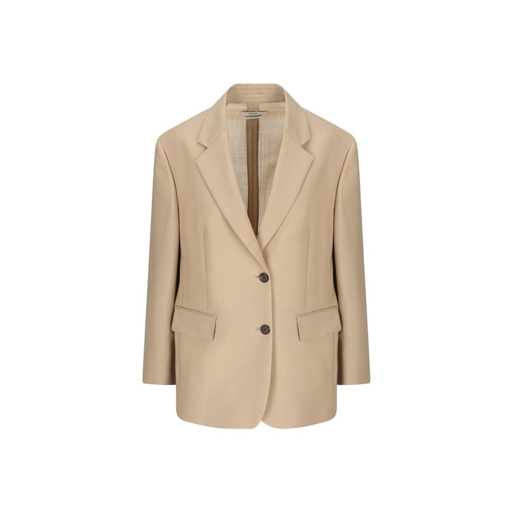 Mohair Wool Blazer — Beige