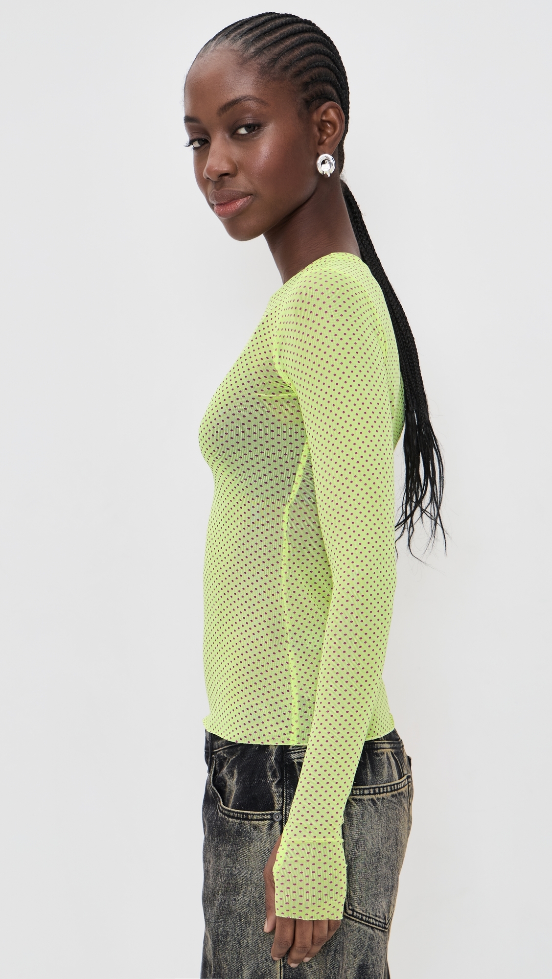 Kaylee Shirt Citrus Pin Dot