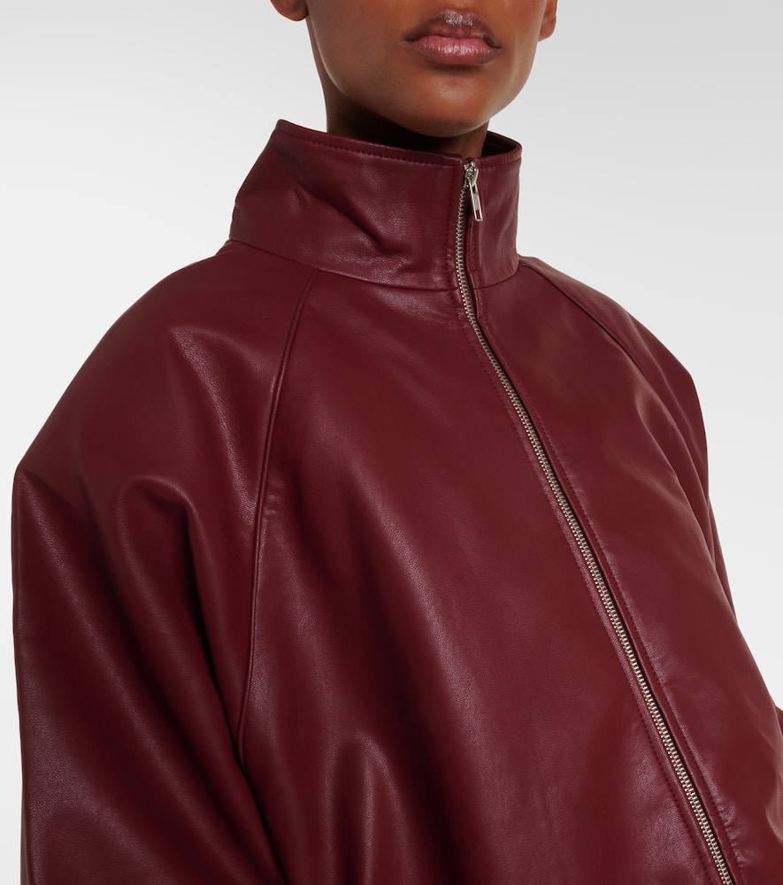 Senta oversized faux leather bomber jacket