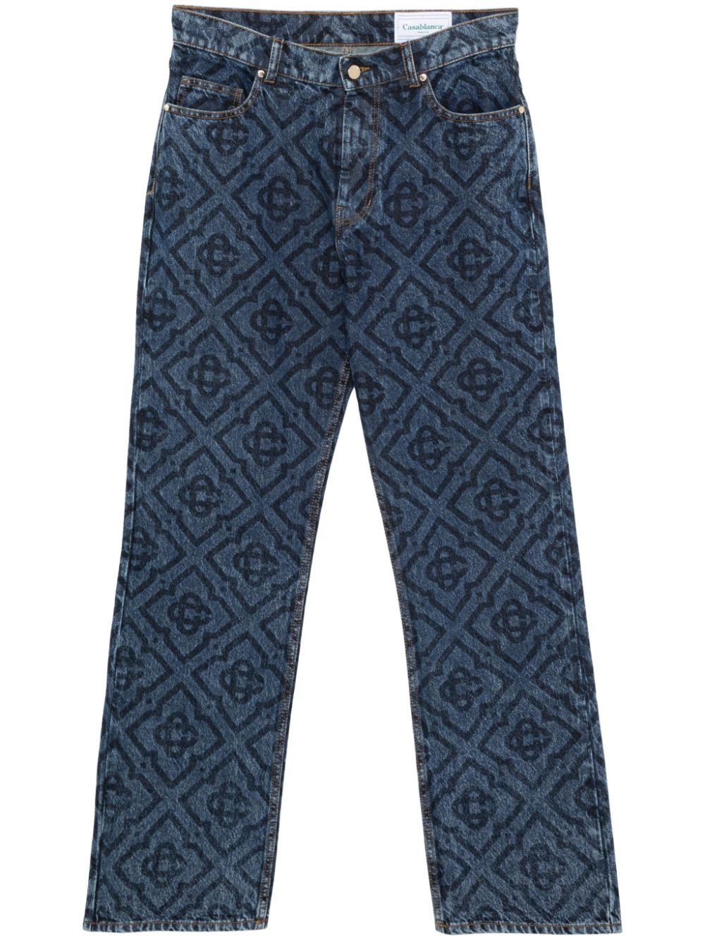 Laser Monogram jeans - Blue