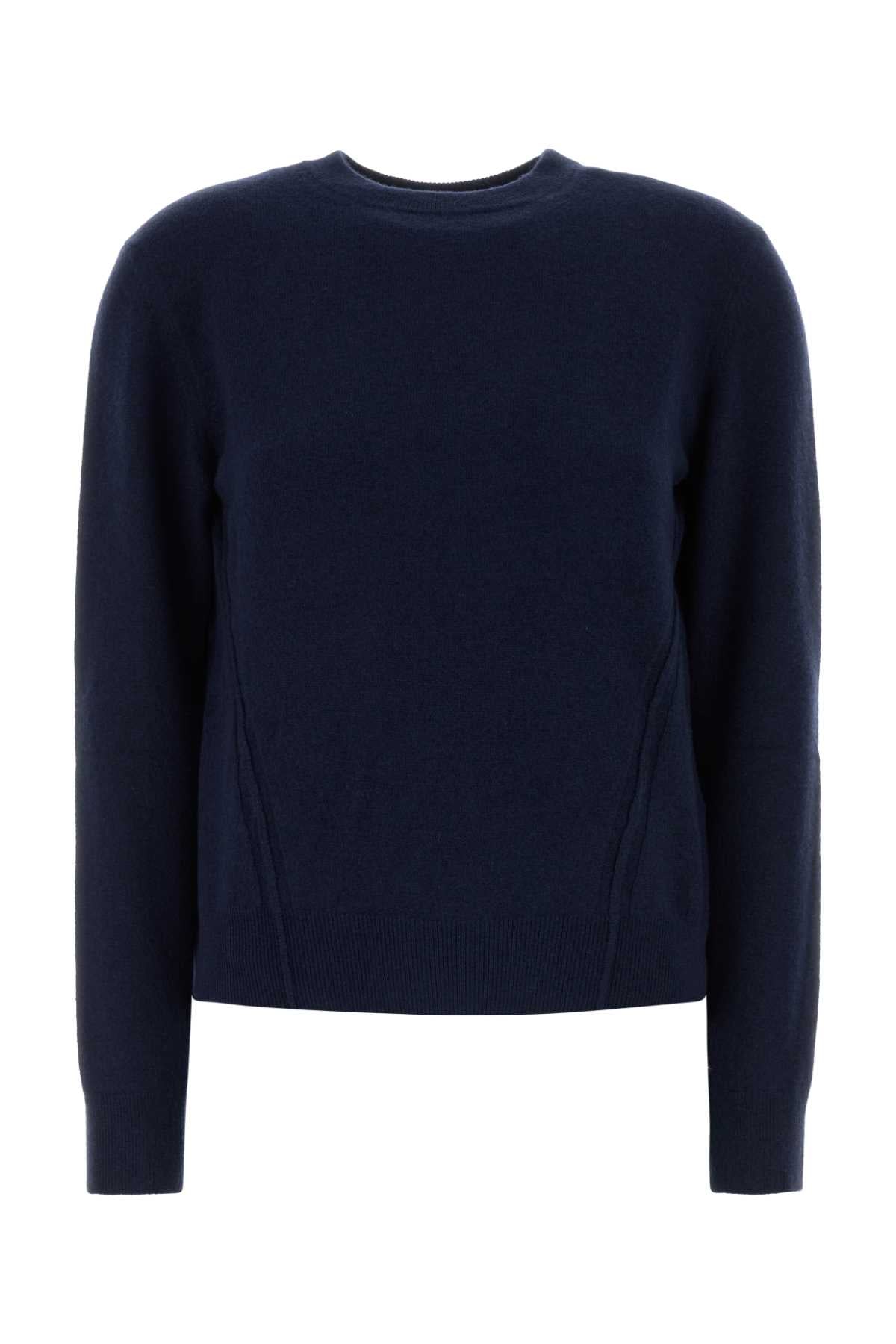 Cashmere with Open Back Sweater — Navy