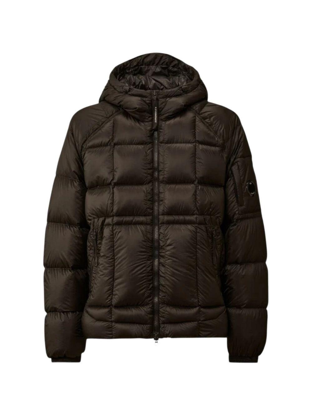 Hooded D.D. Shell Nylon Down Jacket — Black