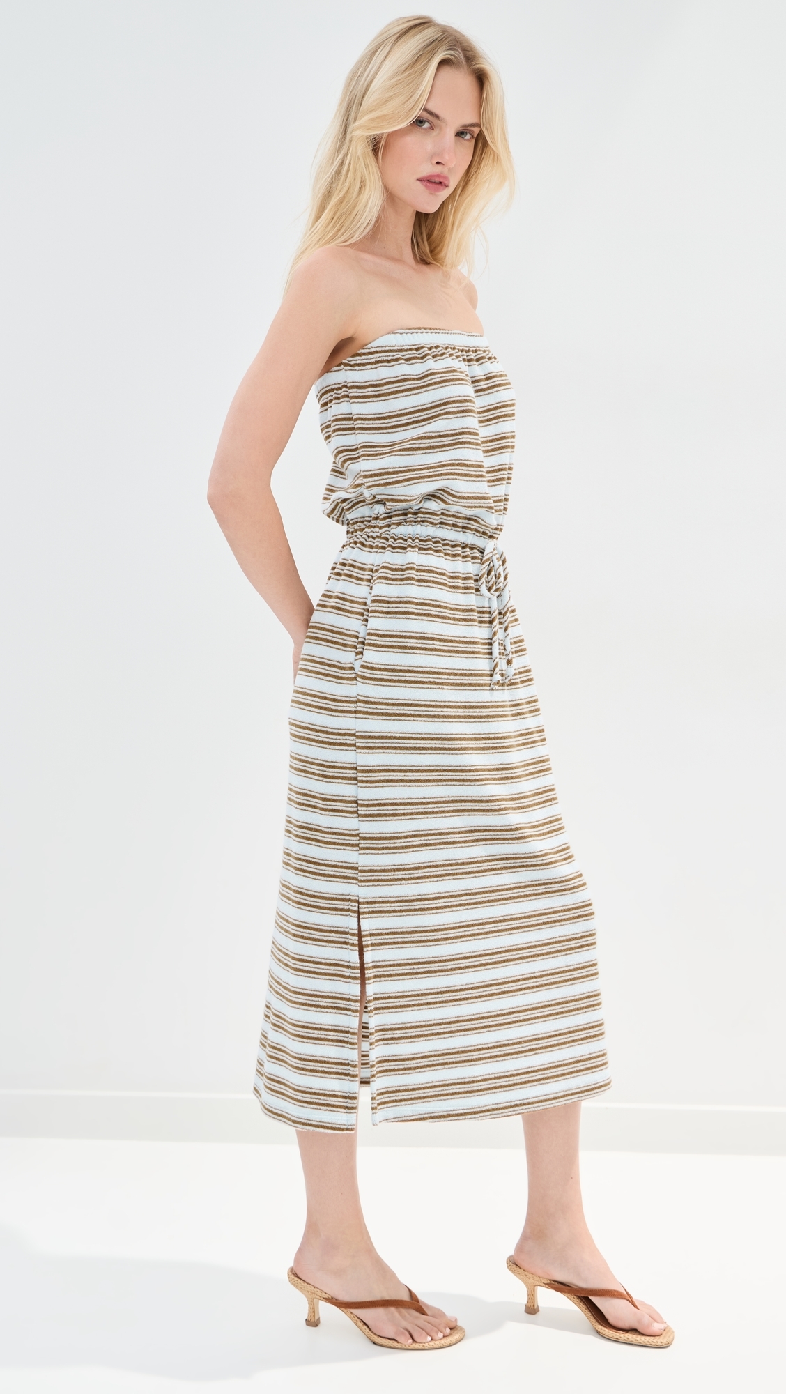 Kai Dress Light Blue/Chocolate
