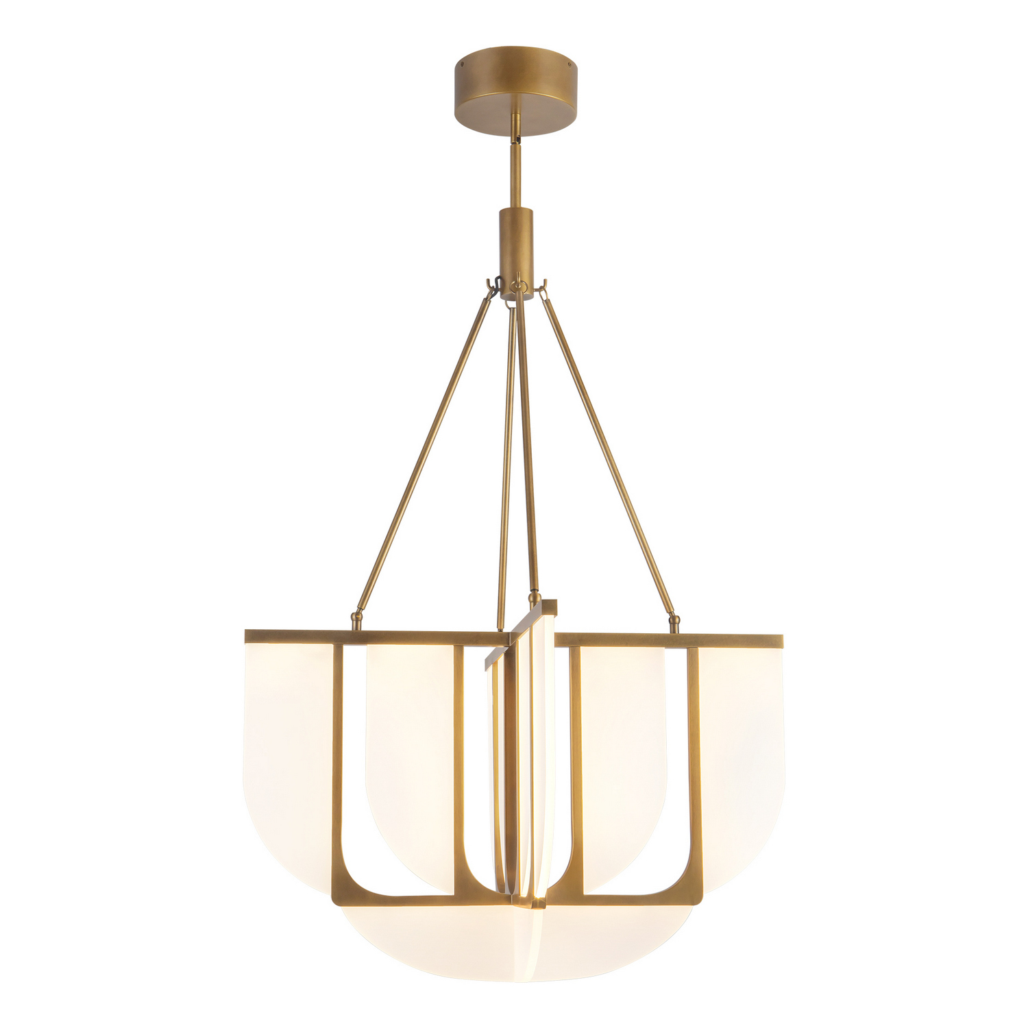 Vintage Brass LED Chandelier from the Anders Collection