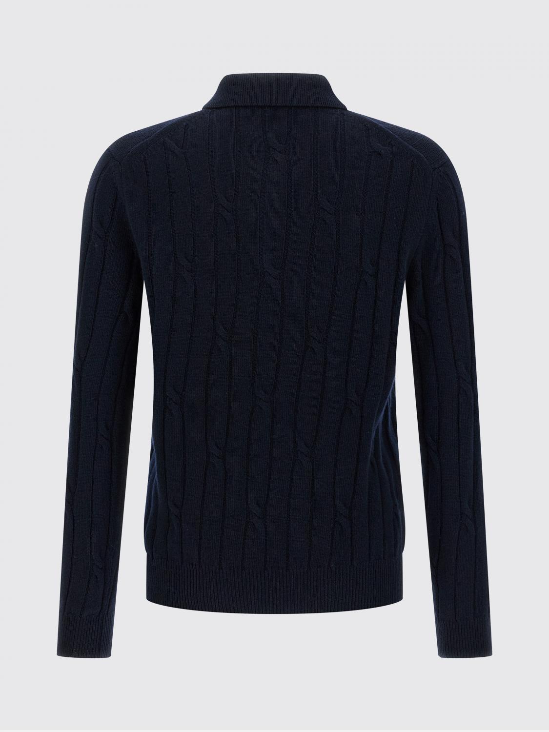 Cable-knit polo shirt - Neutrals