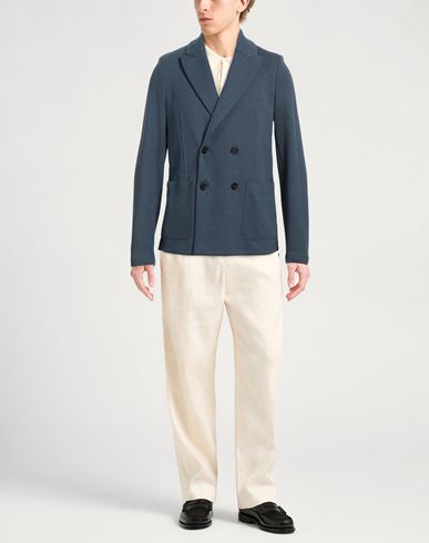 Harris Wharf London Man Blazer Slate blue Size 40 Cotton